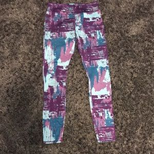 Women’s Kyodan Purple/Blue/Teal Splatter Leggings